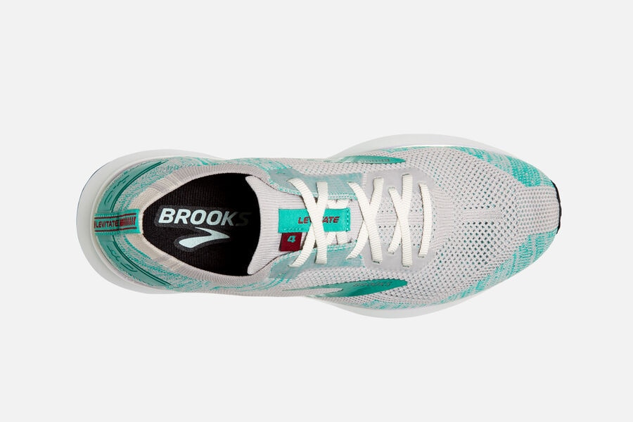 Brooks Levitate 4 Road Running Shoes Womens - Grey/Turquoise - ZARHP-0469